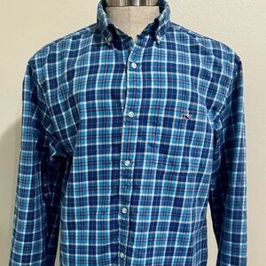 Vineyard Vines Performance Tucker Classic Fit Plaskett Creek Plaid Flannel Large
